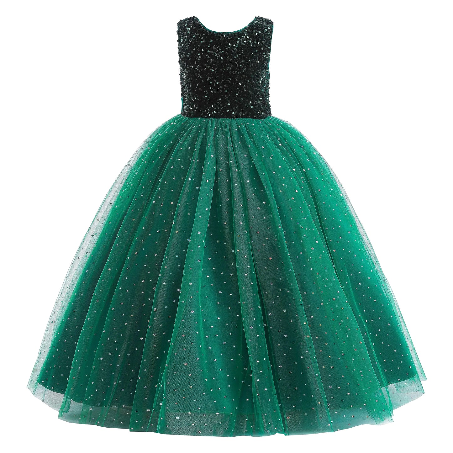 Glamulice Little Girls Dark Green Dress 5 6 Sparkle Tulle Sequin Vintage Flower Girl Wedding Holiday Birthday Party Dresses Lace Kids Bridesmaid Pageant Formal Prom Ball Gown Christmas Photo Shoot