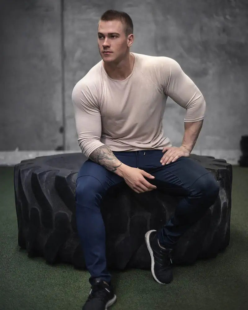Quick Dry Long Sleeve Gym T-Shirt for Men
