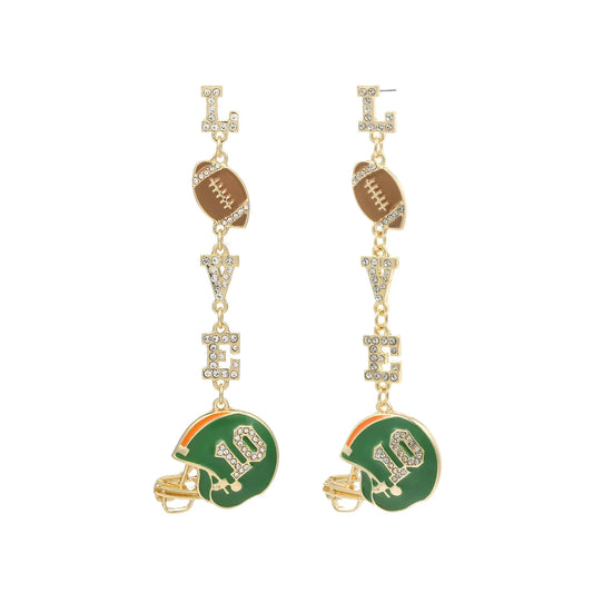 Madison Tyler Baseball Earrings for Women | Football Mom Earrings | Sport Earrings for Women | Cute Statement Earrings for Women | Game Day Earrings Dangling Jewelry