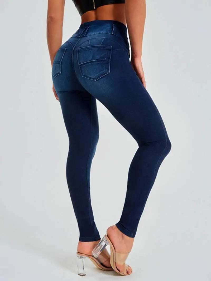 High-Rise Skinny Jeans for Women - Slim Fit Curve Sculpting
