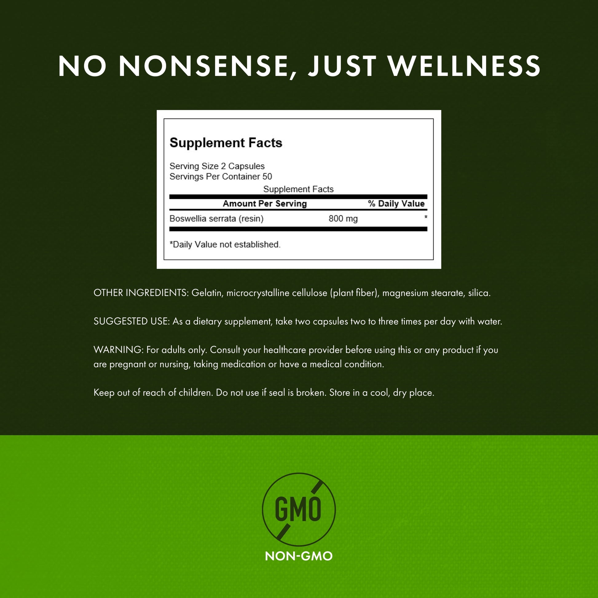Herbal Supplements Boswellia 400 Mg Capsule 100Ct