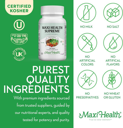Multivitamin for Men & Women – Supreme High Potency Daily Multi with Minerals, Coq10 & Antioxidants – Energy, Immune Support, Bone, Heart & Wellness – Vitamin A, C, D, E, B12, B6 & Biotin 180 Tablets