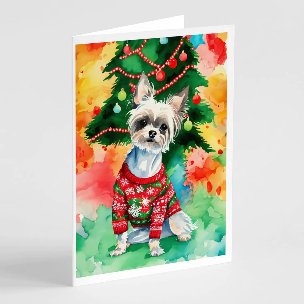 Chinese Crested Christmas Greeting Cards Pack of 8