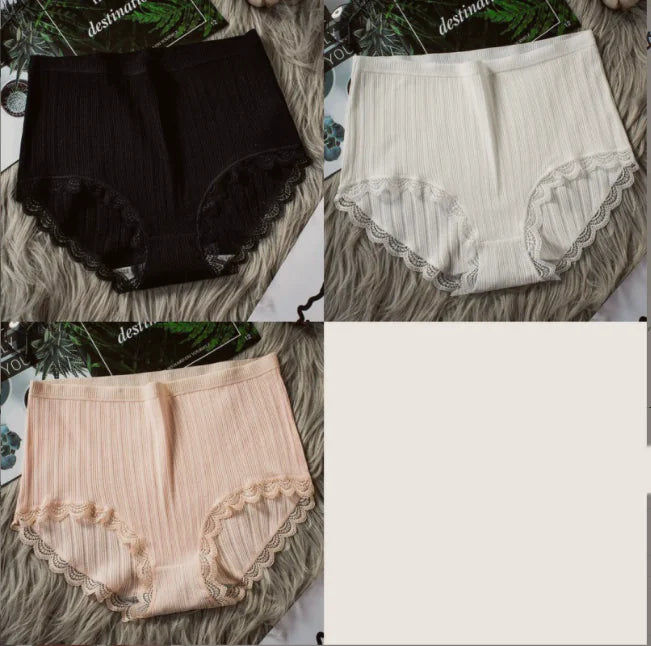High Waist Breathable Cotton Underwear for Women