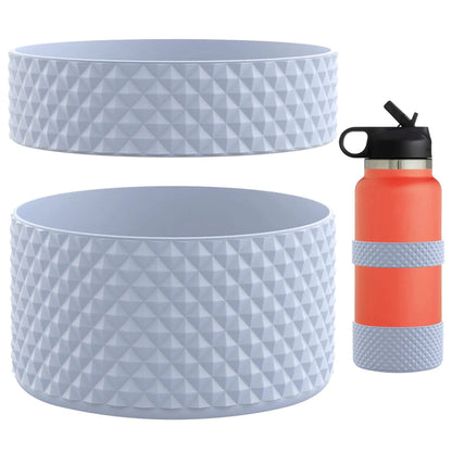 Water Bottle Boot Double Protective Diamond Texture Silicone Boot Protector Compatible with 12oz-40oz Hydro Sport Flask Anti-Slip Flex Boot Bottom Sleeve Cover