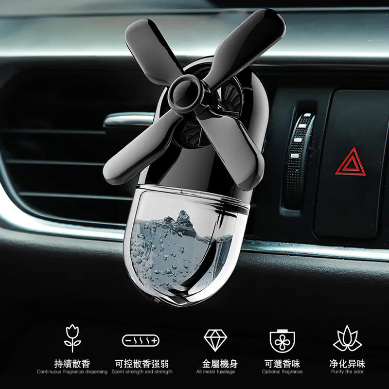 Car Air Vent Perfume Fan with Lasting Fragrance Decor
