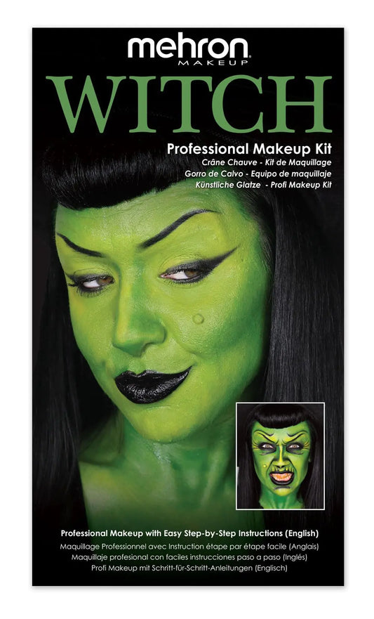 Mehron Makeup Premium Character Kits| Makeup Kits for Halloween & Cosplay| Made in the USA | Complete Makeup Kit | Includes all Makeup Tools & Instructions on How to Create the Look | (Witch)