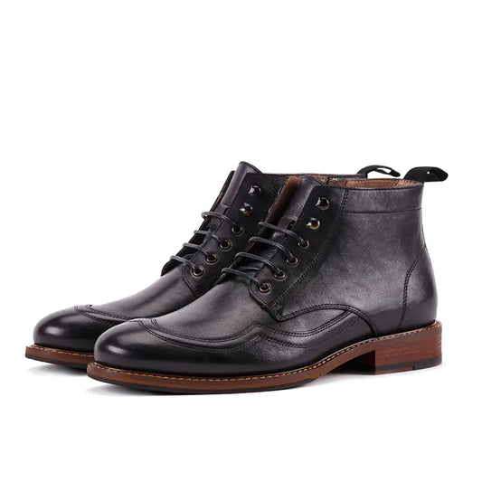 Men's High-top Casual Boots in Top Layer Cowhide