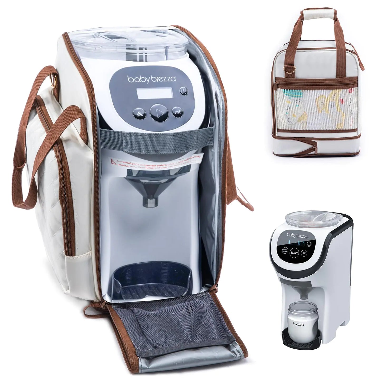 SFYBYHEART Carrying Case Compatible with Baby Brezza Formula Pro Mini Baby Formula Mixer Machine Carrying Bag - Baby Formula Mixer Travel Bag with Pockets for Baby Essentials Pumps Baby Bottles