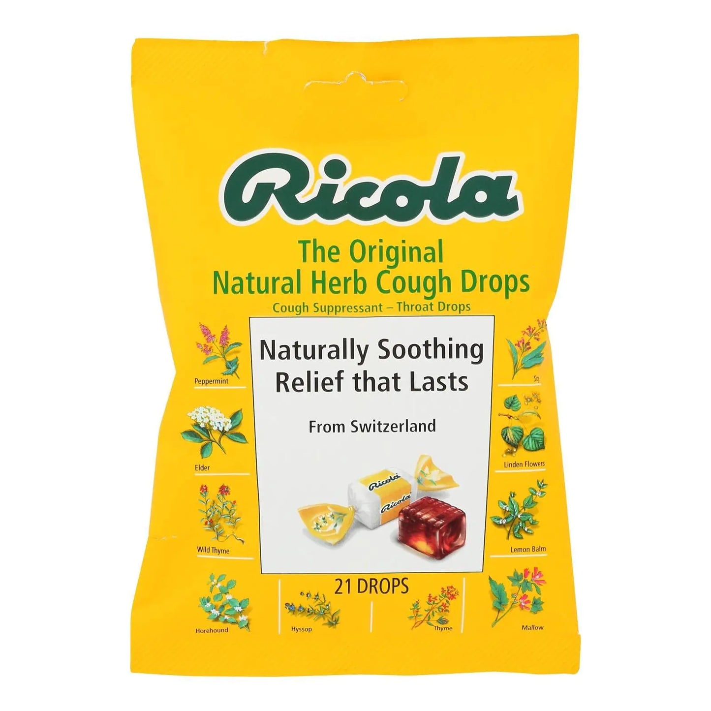 Ricola Natural Herb Cough Drops Original 21 Each (Pack of 2)