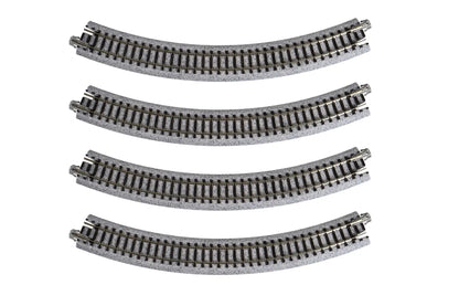 Kato USA Model Train Products Unitrack 249mm (9 3/4") Radius 45-Degree Curve Track (4-Piece)