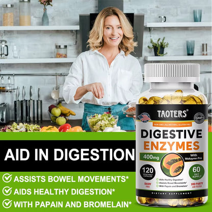 Digestive Enzyme Supplements for Adults Digestive Enzyme Capsules Beneficial Bacteria Immune System Support and Healthy Digestio