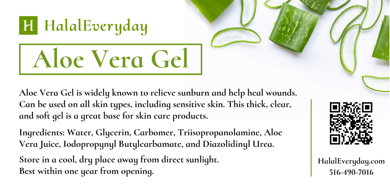 100% Pure Aloe Vera Gel - Organic Skin Care Soothing Moisturizing Cosmetic Grade