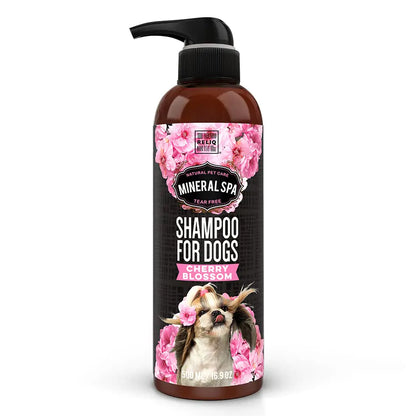 RELIQ Natural Mineral SPA Shampoo Cherry Blossom for Electric Foaming Shampoo Dispenser. No soap no Oatmeal Formula. Tear Free and Long Lasting Odor Control. Super Soft and Shiny Coat After wash.