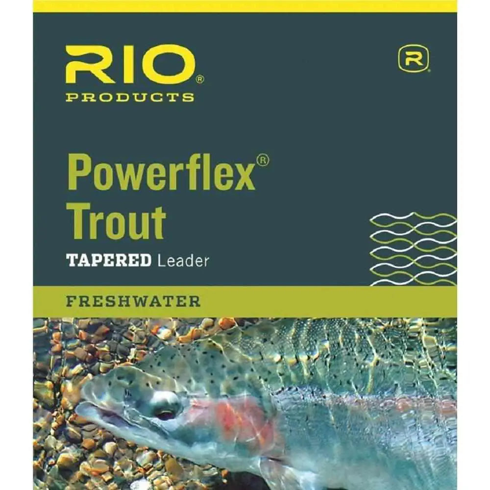 RIO Products Powerflex Trout 9ft Leader Freshwater Tapered Fly Line 3 Pack 2X