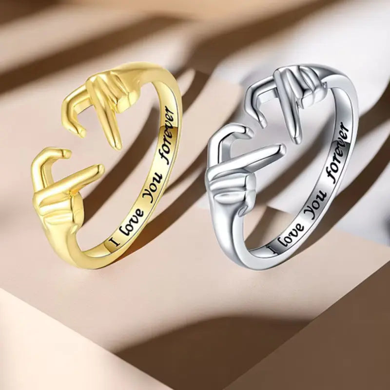 Fashion Love You Forever Open Couple Ring - Trending Accessory