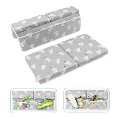Baby Bath Kneeler and Elbow Rest Pad Set - Fast Dry Knee Pad for Bathing Babies - Comfortable Bath Kneeler and Elbow Kneeling Rest Pad - Durable Baby Bath Kneeling Pad for Bathing Baby (Elephant Grey)