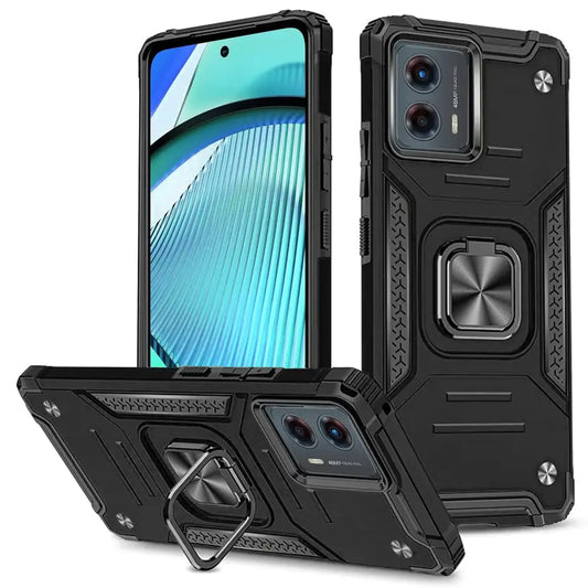 ExtremeCases for Motorola Moto G Power 5G 2024 XT2415V Robust Kickstand Cover Phone Case + Extreme Band + Stylus Pen + Pry Tool (Black)