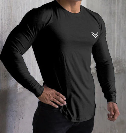 Quick Dry Long Sleeve Gym T-Shirt for Men