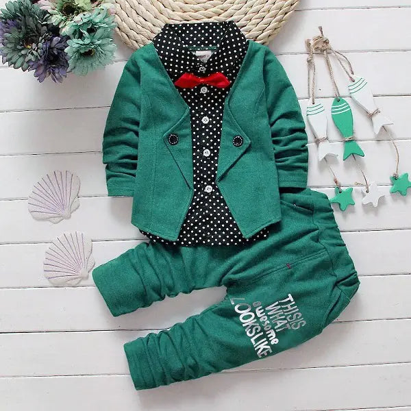 Kids Spring Autumn Tracksuit Set with T-Shirt and Pants