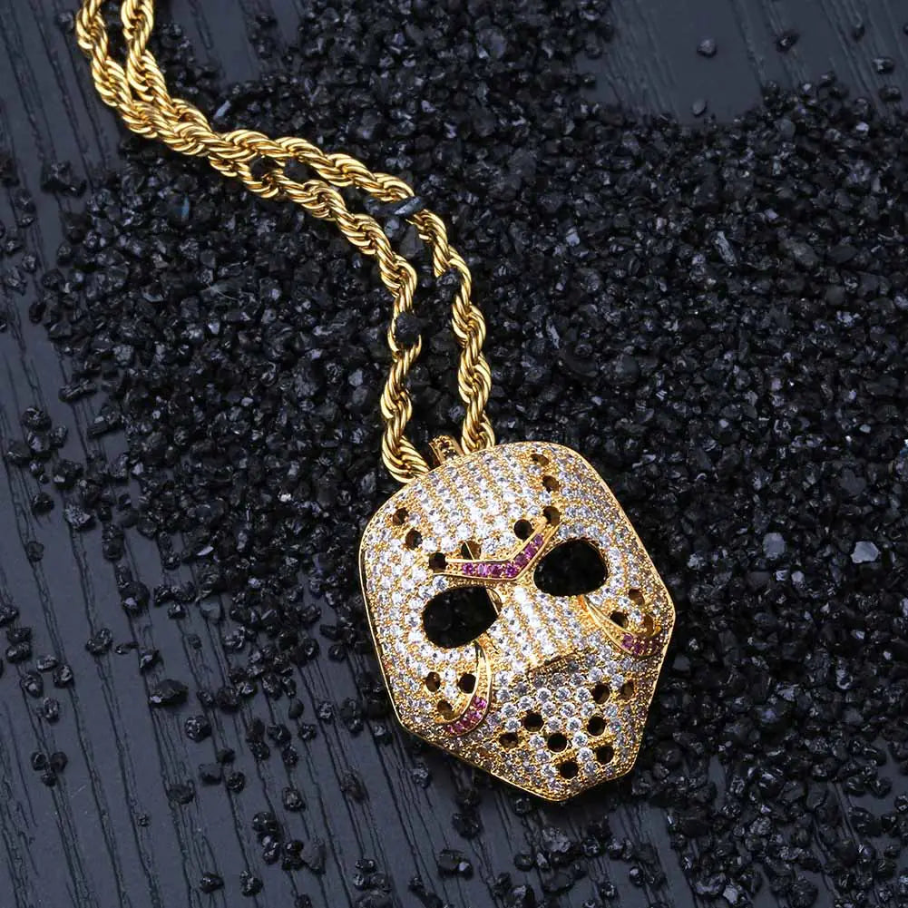 Mask Necklace, Hip-Hop Necklace, Masquerade Necklace