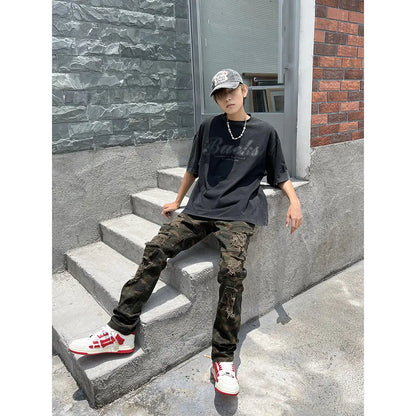 Camouflage Military Style Slim Fit Cargo Pants