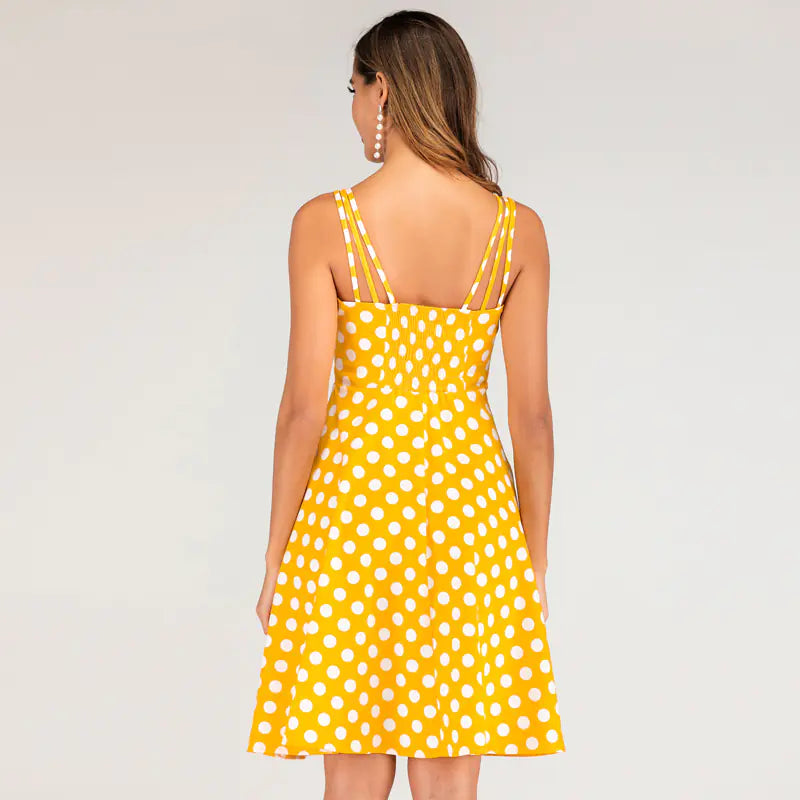 2020 Spring Dress - Slim Fit Polka Dot Cami Dress