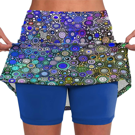 FlekmanArt Biker Shorts for Women Tennis Skirt Womens Skorts Knee Length Shorts Women Denim Skort Womens Golf Skirt Biker Shorts Biker Shorts with Pockets Shorts for Women（2-MulticolorMedium）