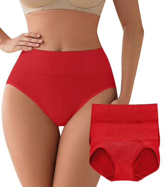 Hibluco Women Underwear High Waist Stretch Briefs Soft Underpants Ladies Full Coverage Panties