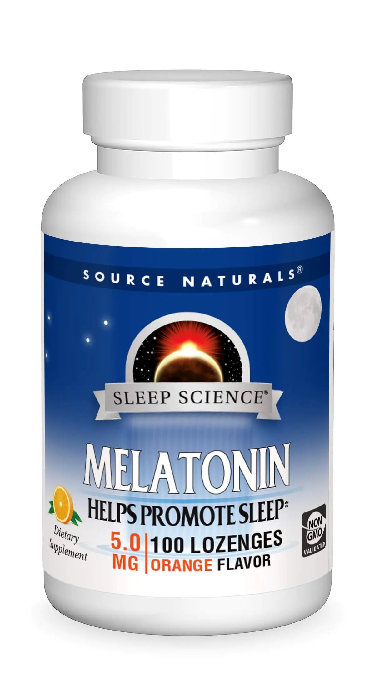 Source Naturals Melatonin 5 mg - 100 Orange Flavored Lozenges