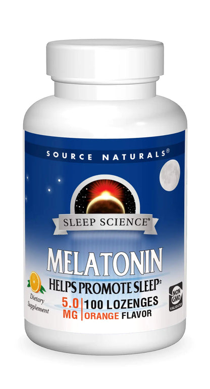 Source Naturals Melatonin 5 mg - 100 Orange Flavored Lozenges