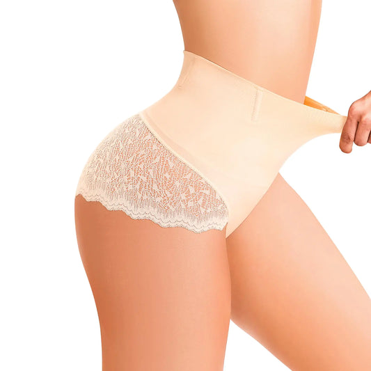 Anygirl Tummy Control Shapewear Underwear for Women Shaping Underwear Slimming Seamless Body Shaper Panties Beige