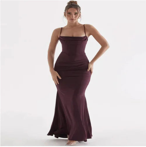 Long Dress - Sweetness, Elegant Mermaid Fit Party Dress (One Piece)