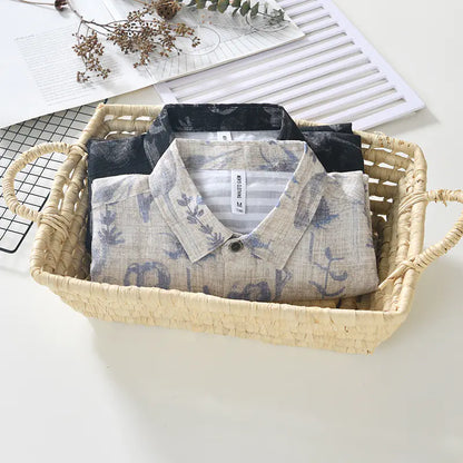 L996 Summer Casual Printed Beach Shirt for Men
