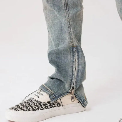 Men's Casual Low Waist Jeans with Body Curve Cut