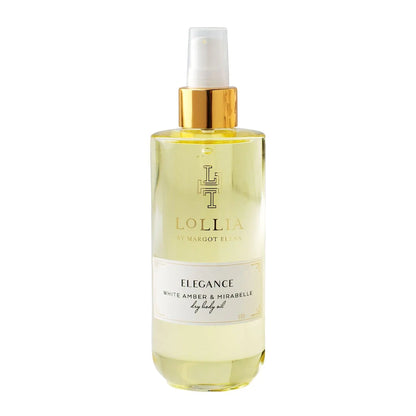 Lollia Elegance Dry Body Oil 6.8 Fl. Oz. – White Amber & Mirabelle – Women’s Body Oil Scented Body Oil Moisturizing Body Oil Dry Body Oil for Women For All Skin Types