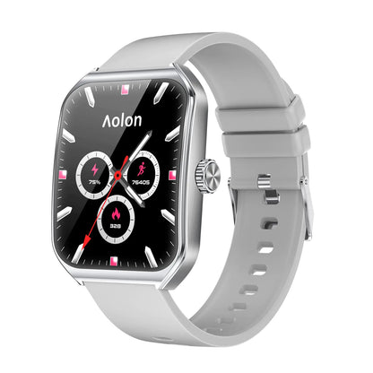 AOLON Curve Upgrade Smart Watch for Men Women (Answer/Make Call) 1.83" Fitness Tracker with 120+ Sport ModesHeart Rate/Sleep/Spo2 Monitor IP67 WaterproofActivity Tracker for Android iOS - Silver