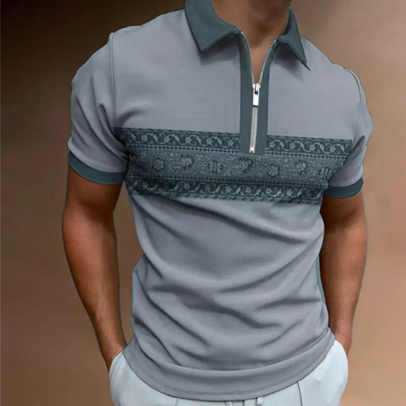 3D Digital Print Summer Polo Shirt for Men