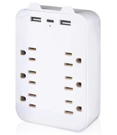 9-in-1 Surge Protector with USB & USB-C Ports (One)