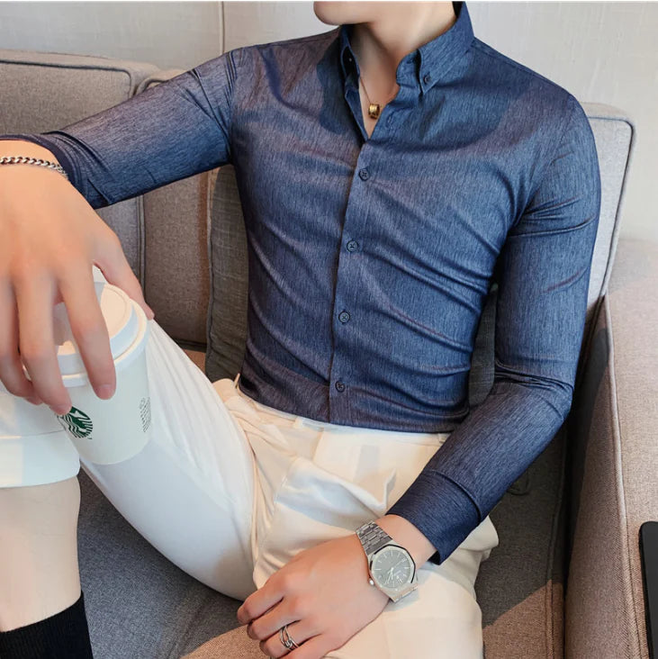 Men's Business Casual Shirt LC09 (Single Piece)