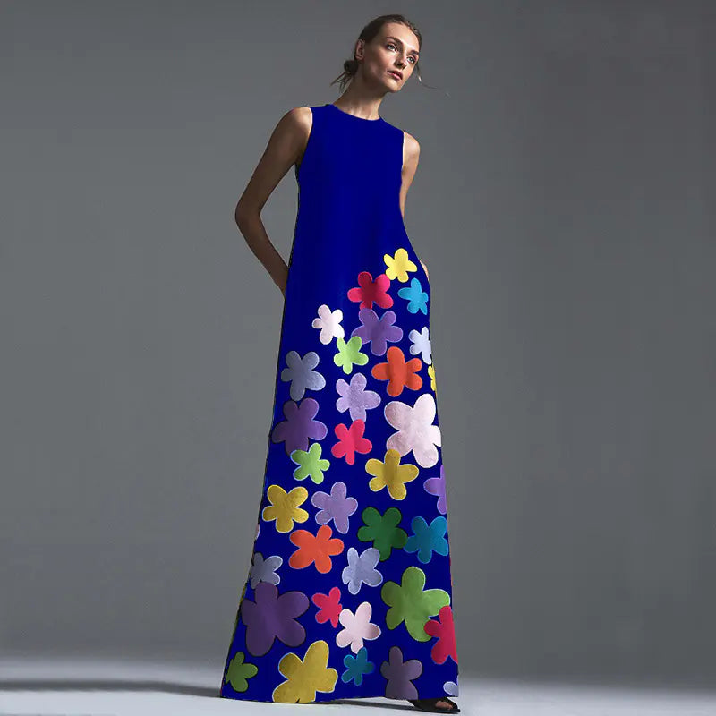 Sleeveless Printed Dresses for Women - European & American