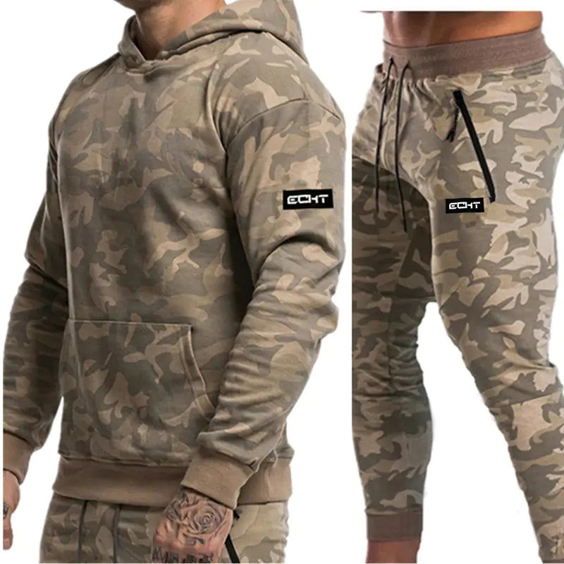 Men's Camouflage Sports Tracksuit for Fall & Winter