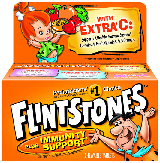 Flintstones Childrens Chewable Multivitamin plus Immunity Support* Childrenâ€™s Multivitamin Supplement with Vitamins A C E and Zinc 60 Count (Pack of 3)