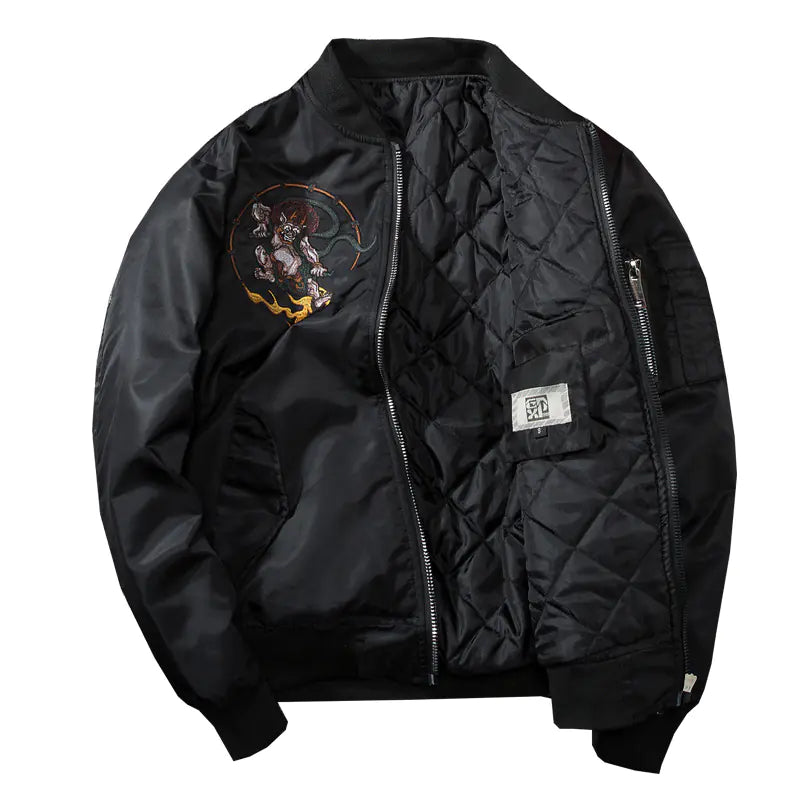 Embroidered Pilot Jacket and Baseball Jacket Combo