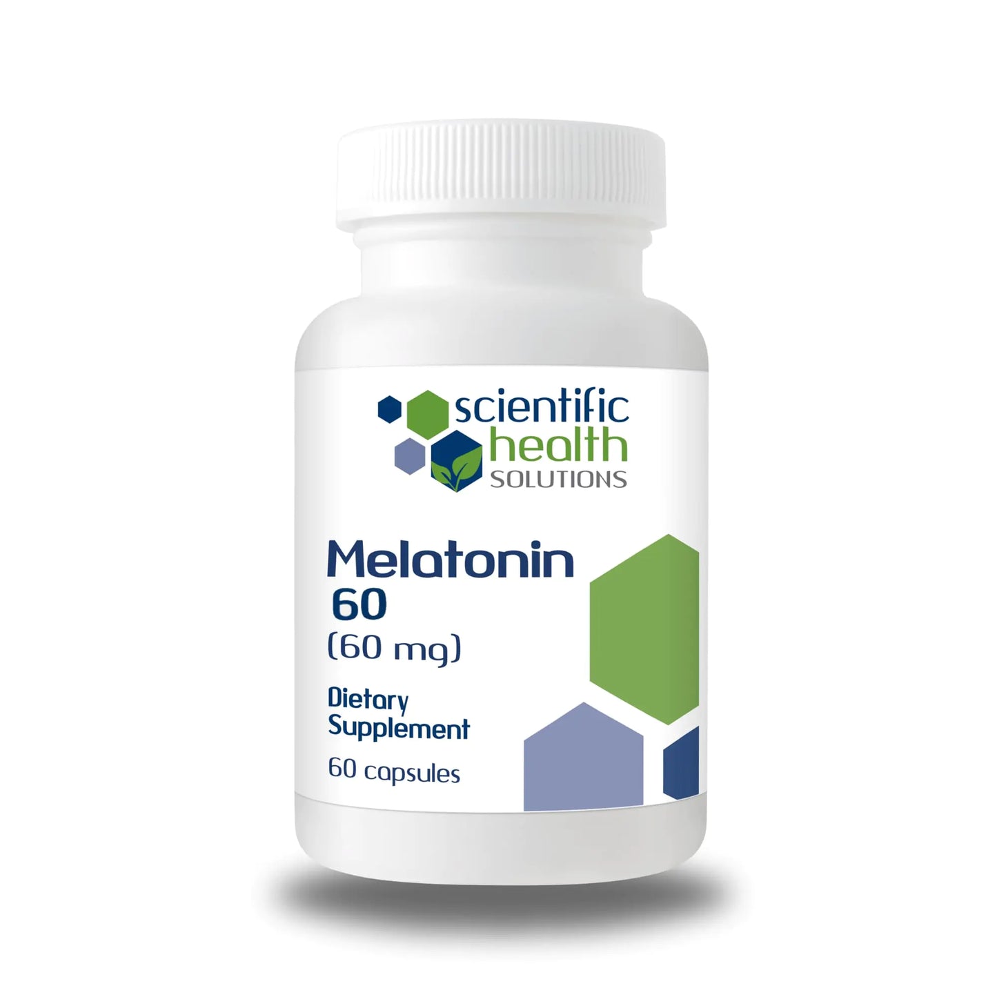 Scientific Health Solutions Melatonin 60mg | High Dosage Melatonin in Easy-to-Swallow Capsules | Vegan Non-GMO & Gluten-Free | US-Made Extra Strength Melatonin (Single)
