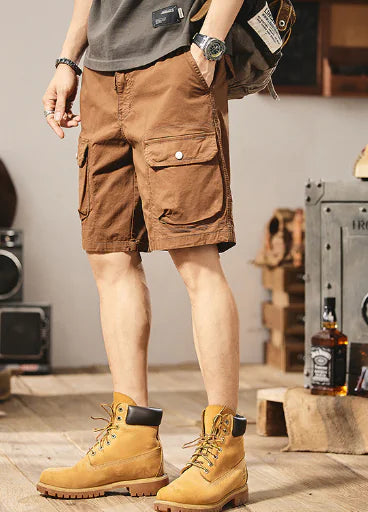 Men's Casual Cargo Shorts with Multiple Pockets