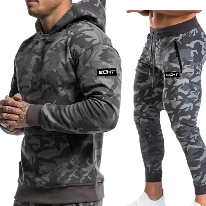 Men's Camouflage Sports Tracksuit for Fall & Winter