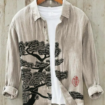 Digital 3D Printed Long-sleeve Shirt for Men