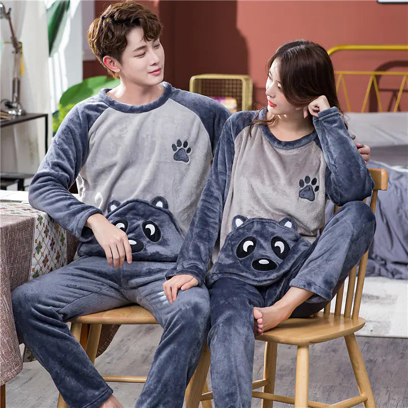 Coral Plush Couple Nightwear for All Seasons