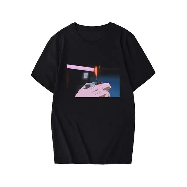 Anime Print T-Shirt for Men - Casual Summer Style